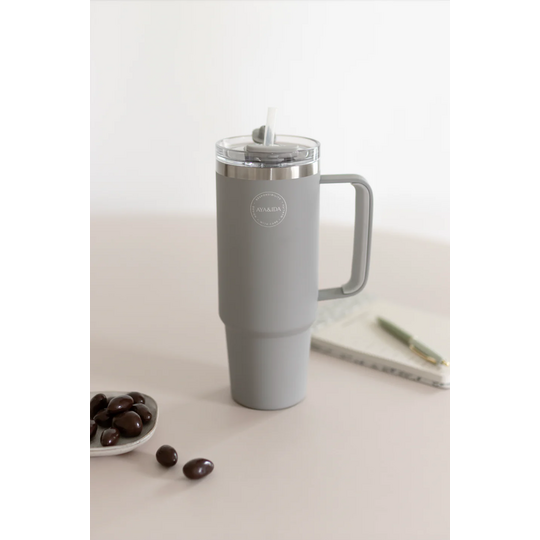 Thermo Cup Light grey, juomatermos pillillä - Image 2