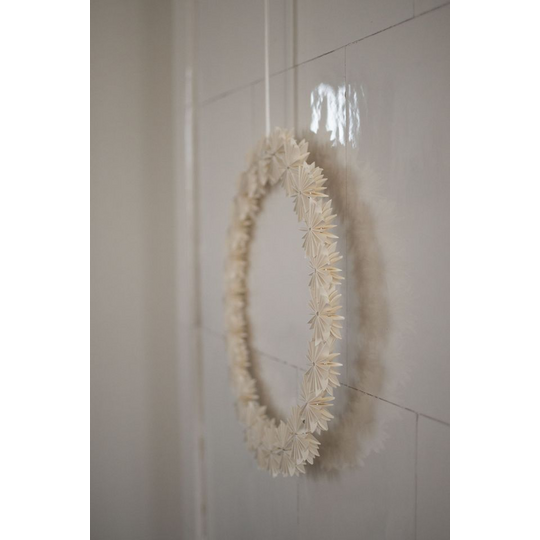 Paper flake wreath