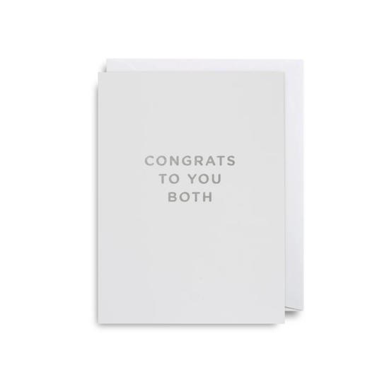 Congrats to you both, mini card