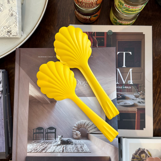 Vintage Salad Tong Yellow, salaattiottimet