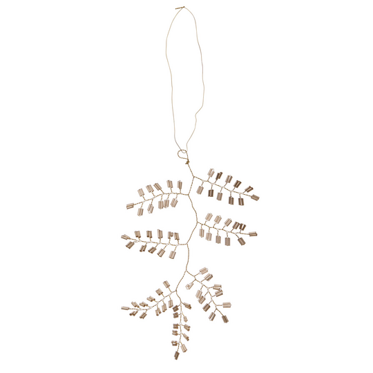 Beaded ornament twig, metallikoriste