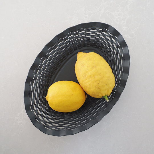 Vintage Bread Basket Dark Grey, pieni leipäkori