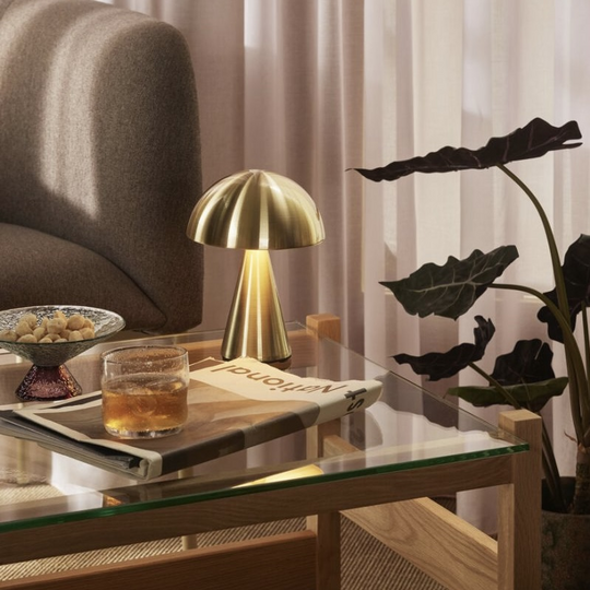 Mush Portable lamp Brass, ladattava valaisin - Image 3