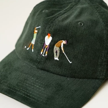 Golfers Cap Corduroy Green , lippis