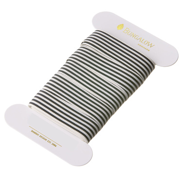 Ribbon Stripe Black, nauha 10 m