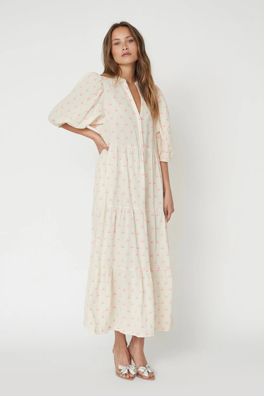 Floor dress Cherry Pink, XS - Image 4